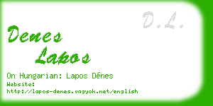 denes lapos business card