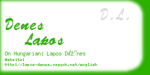 denes lapos business card